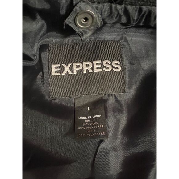 Express charcoal colored double-breasted wool blend coat. Size L(M)/XL(W) - Picture 9 of 9